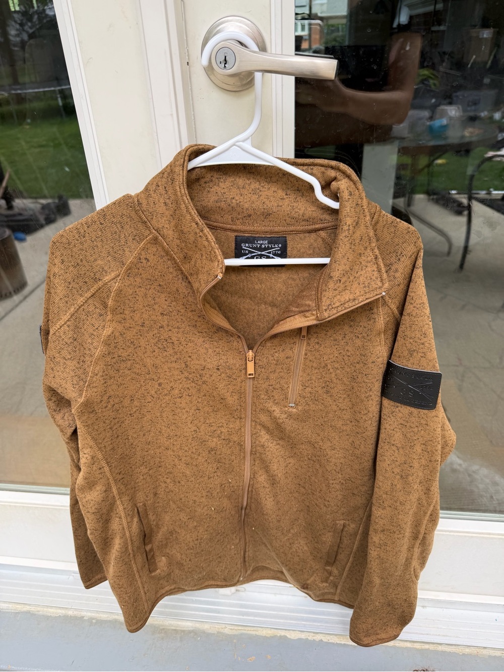 Grunt Style Men's Brown Tan Lightweight Full-Zip Jacket